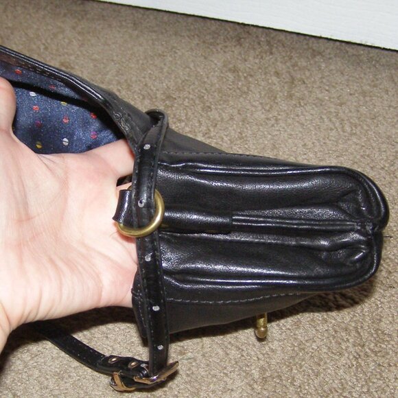 FOSSIL black leather Crossbody bag NO STRAP - Picture 7 of 12